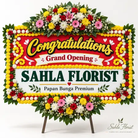 Papan Bunga Ucapan Selamat Graha Padma