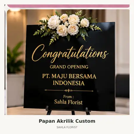Papan Bunga Akrilik Graha Padma